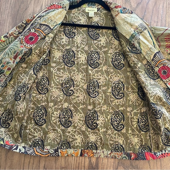 Vintage Youtopia Tribal Boho Jacket Tapestry Y2K Size Small 100% Cotton - Picture 10 of 10